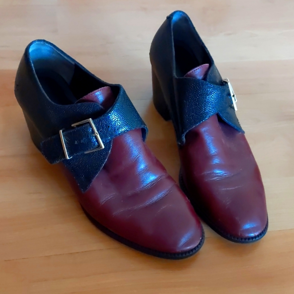 Robert Clergerie Paris monkstrap brogue shoes